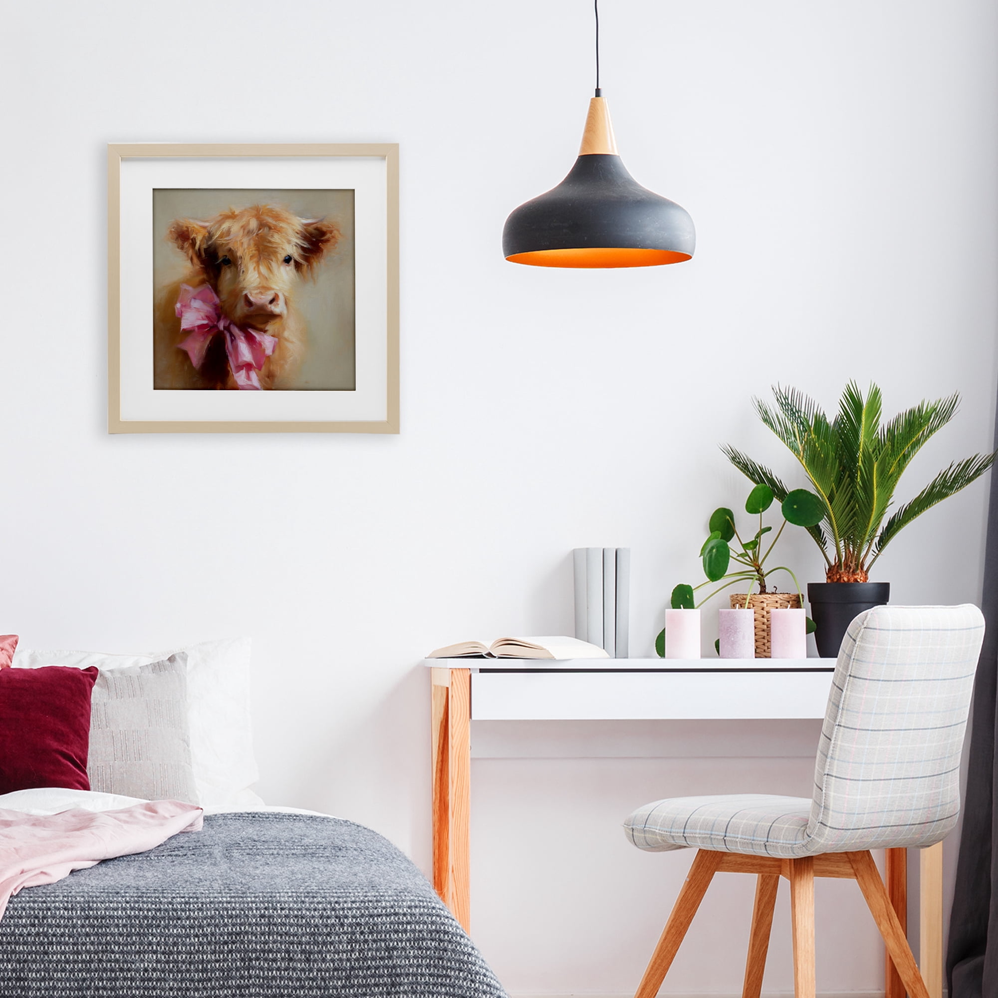 Stupell Industries Little Highland Sweetheart Birch Framed Print Under Glass, design by Tina LeCour