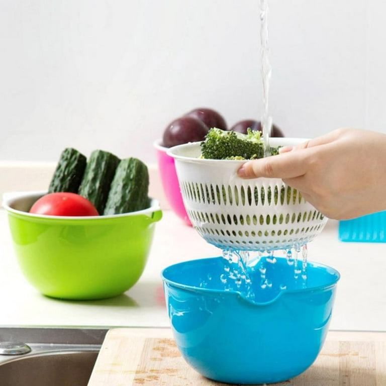 Plastic Fruit Vegetable Washing Colander Strainer Basket Container