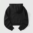 thumbnail image 5 of hoksml Women Solid Cropped Drawstring Hoodie Drop Shoulder Long Sleeve Pullover Sweatshirt for Casual Street Daily Wear, 5 of 5