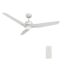 Smaair 52" White Wifi LED Ceiling Fan with Remote and LED Light for Bedroom