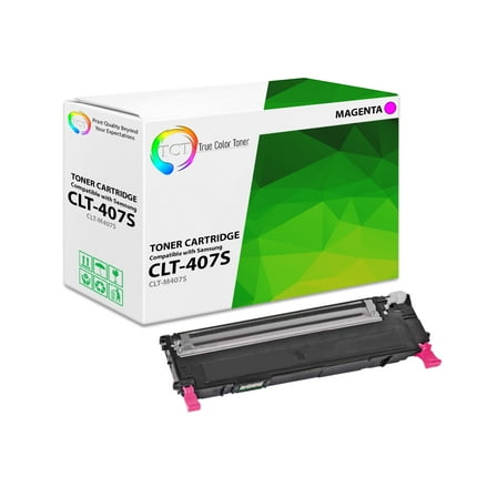 TCT 407S Magenta Toner Cartridge - Premium Compatible Replacement for Samsung CLT-407S CLT-M407S Magenta