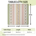thumbnail image 2 of Boho Elastic Fitted Tablecloth - Square Table Cover with Snug Fit, Windproof & Wrinkle-Free - Floral Vintage Tribal Folk Style for Outdoor Picnic, Dining (36x36 Inches), 2 of 3