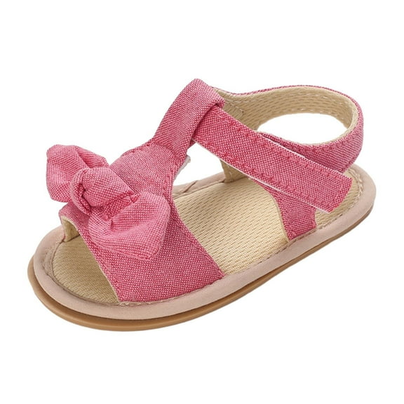 Darzheoy Toddler Baby Sandals Ankle Strap Solid Color Non-Slip Skin Fabric Comfortable Versatile Delicate Trim Cute Fall Loose Shoes