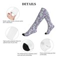 thumbnail image 5 of Lsque Lavender Flowers Pattern Sport Compression Socks for Men & Women 15-20 mmHg Knee High Nurse Pregnant Running Medical and Travel Athletic, 5 of 6