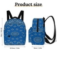 thumbnail image 2 of Bandana Blue Small Backpack Cute Mini Backpacks For Woman Lightweight Daypacks, 2 of 8