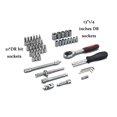 thumbnail image 2 of 46pcs 1-4-Inch Socket Ratchet Wrench Combination Tool gelon Kit | For Repairing, Hand Toogelon, Combination, Wrenches, Sockets, Ratchet, Vehicle Maintenance & Repair Tool Kit | Bit Set, 2 of 5