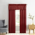 thumbnail image 5 of Sun Zero Kylee Energy Efficient Room Darkening Rod Pocket Curtain Panel, 54" X 63", Brick Red, 5 of 8