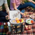 thumbnail image 5 of FORMRS Insulated Cooler Bag 24 Cans Capacity Soft Leakproof Lunch Box with Side Pockets, Black Sardines Pattern, 5 of 7
