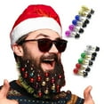 thumbnail image 4 of Sunjoy Tech Christmas Beard Jingle Bell Clip Decoration Beard Ornament Plastic Facial Hair Bauble Clips for Holiday Party Decor 12Pcs, 4 of 8