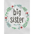 thumbnail image 2 of Big Sister Baby Shower Gift for Big Sister Toddler/Kids Girls' Fitted T-Shirt 3T White, 2 of 4