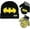 Batman Reversible Mitten, variant on DC Comics Boys Winter Hat Set - Batman Beanie and 2 Pair of Gloves (Ages 2-4)