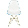 thumbnail image 2 of HomeStock Mediterranean Mingle Molded 2-Tone Eiffel Side Chair with Gold Base, 2 of 10