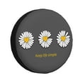 thumbnail image 2 of Balery Keep Life Simple Daisy Flower Tire Covers - Tough Tire Wheel Protector for Truck, SUV, Trailer, Camper, RV -16 inch, 2 of 8