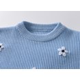 thumbnail image 3 of lnmuld Sweaters for Hand Embroidered Floral Knit Sweater for Girls Soft Yarn Pullover Top for Toddlers and Cozy Winter Wear Festive Holiday Outfit Size:5-6 Years, 3 of 8