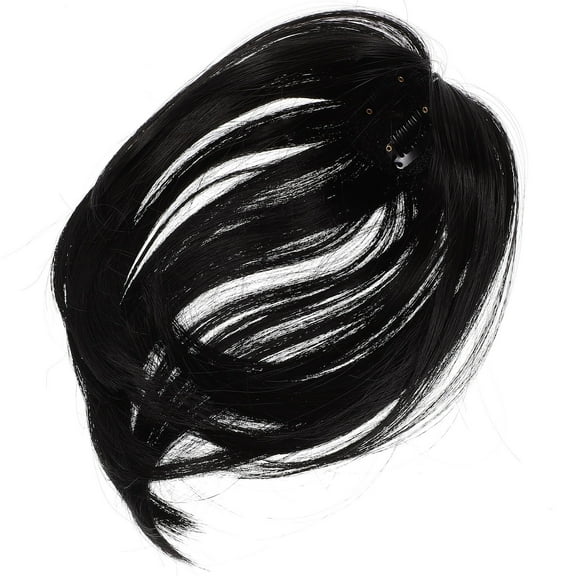 BEADCEST Hair Topper Hair Piece 1Pack Black Chemical Fiber Natural Look 9.8X4.7X4.5in