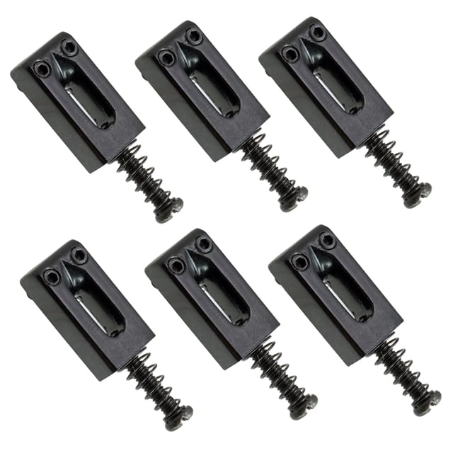 Sillín de puente de Guitarra eléctrica Sunnimix 6 sillas reemplazo tornillo negro