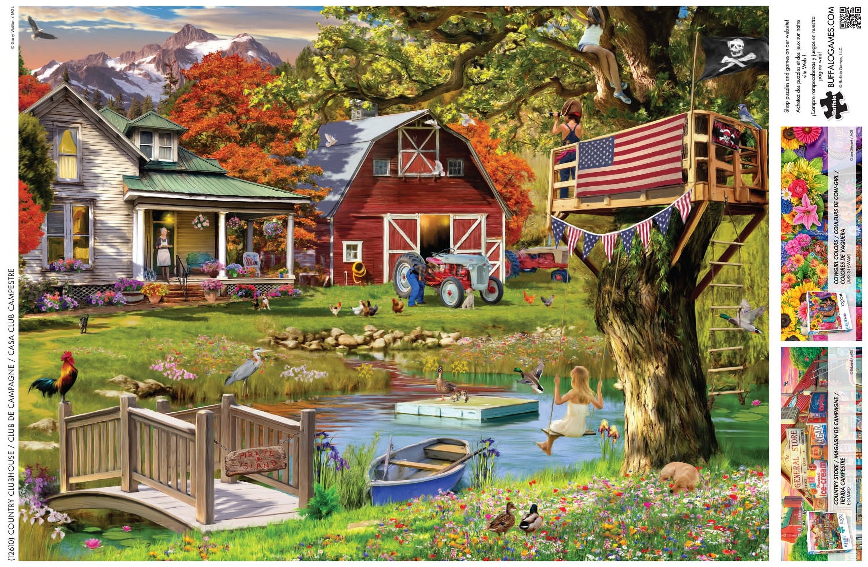 Buffalo Games 1000-Piece Country Clubhouse Interlocking Jigsaw Puzzle for Adults Ages 14+