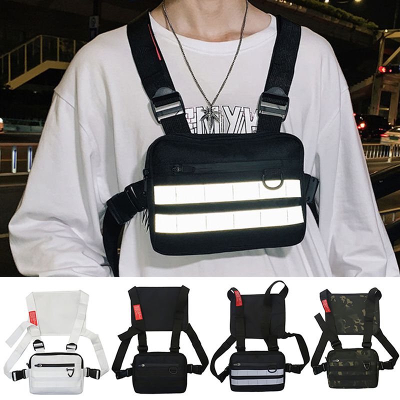 Taicanon Fashion Chest Bag Multipurpose Sport Vest Chest Bags Outdoor Sports Chest Bag Sports Chest Pocket Bag Travel Crossbody Shoulder Bag(Black1) - image 2 of 5