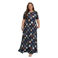 thumbnail image 3 of HVEOO Dresses for Women Summer Casual Short Sleeve Long Dress Flowy Maxi Beach Dresses with Pockets, 3 of 8