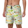 thumbnail image 1 of Balery Dachshund Dog Puppy Bañador para hombre, shorts de playa de secado rápido con entrepierna y forro de compresión-3X-Large, 1 of 6