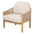 thumbnail image 4 of Olurrisa Outdoor Wood Club Chair, Beige Rope with Beige Cushion, 4 of 8