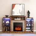 thumbnail image 3 of Costway Fireplace TV Stand w/ Led Lights & 18" Electric Fireplace for For 65" Wall-Mounted TV, 3 of 9