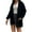 Black, variant on Erwazi Women's Cable Knit Long Sleeve Open Front Cardigan V-Neck Lightweight Sweater with Pockets