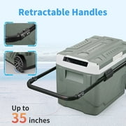 Alpicool Car Refrigerator 52 qt Portable Fridge, Independent Control Portable Refrigerator Dual Zone with APP, 12V Refrigerator Rapid Cooling -4℉ to 68℉ RV Fridge Electric Cooler for Outdoor