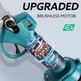 thumbnail image 3 of Electric Pruning Shears Cordless with LCD Display & 2 Batteries, Brushless Heavy Duty Pruner for Tree Branches, 3 of 7