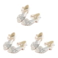 thumbnail image 2 of Zapatos de ballet Minnieouse Niñas brillo tacones altos sandalias accesorios Plata 33/21cm, 2 of 6
