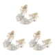 thumbnail image 1 of Minnieouse Niñas bailarina brillo zapatos niños Ballet boda fiesta carnaval Navidad sandalias escenario traje plata 27/18cm Type1 NO1, 1 of 6