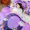 thumbnail image 6 of Homewish Purple 3D Letter Print 7-Piece King Bedding,Halloween Monogrammed O King Bed in a Bag,Halloween Reversible, 6 of 8