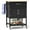 Black, variant on Gymax Rolling Kitchen Island Cart w/ Drawer 2-Door Storage Cabinet Bottom Tray Whtie