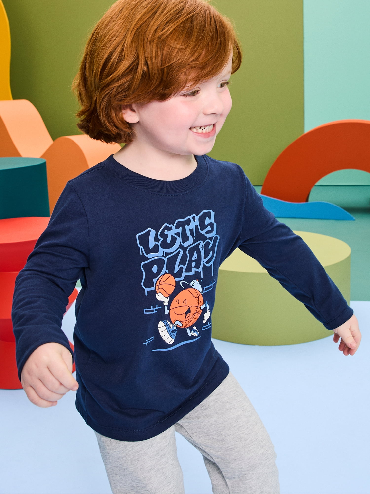 Garanimals Baby & Toddler Boys Long Sleeve Shirts, Single & 3-Pack, Sizes 0-6T