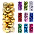 thumbnail image 2 of Cubo de 24/12 bolas de Navidad para decoración de árboles de Navidad, adornos de Año Nuevo, árbol de Navidad, decoración para fiestas en el hogar, Navidad 2024, 2 of 5