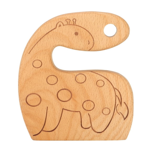 2024 Safe Wooden Cutter Fruit Vegetable Giraffe Pattern Kids Kitchen Knife Tools Knife for Cooking
