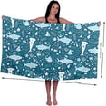 thumbnail image 2 of Yibo Cartoon Blue Sharks Beach Towel Quick Dry Oversized Bath Towel for Pool Bathroom Travel Sports Hotel, 2 of 4