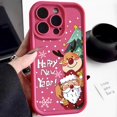 thumbnail image 2 of Funda de silicona con patrón navideño para iPhone, carcasa suave de TPU a prueba de golpes para teléfono iPhone 16, 15, 14, 13, 12, 11 Pro Max Plus, X, XS, XR, 8, 7, 2 of 5