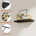 thumbnail image 3 of Eunos Floating Shelves for Wall, 16 inch 4 Pack Wood Shelves for Bathroom, Bedroom, Living Room, Kitchen, Black, 3 of 6