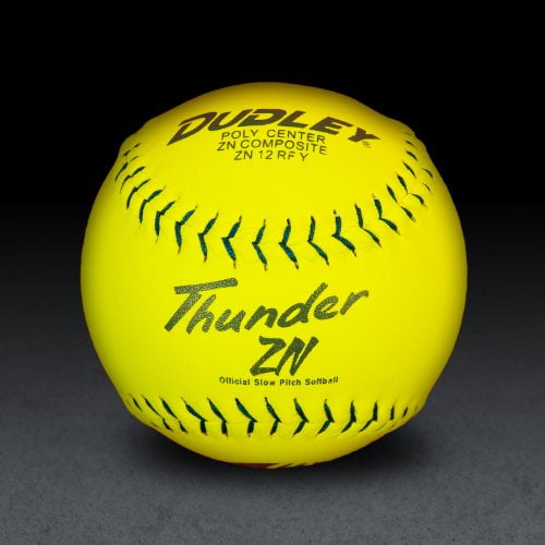 Dudley USSSA Thunder ZN Slow Pitch Softball - .47 COR - Stadium Stamp - 12 pack