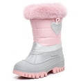 thumbnail image 1 of Blikcon Boys Girls&nbsp;Insulated Waterproof Mid Calf Winter Snow Boots(Color : Pink, Size : 1 Little Kid), 1 of 8