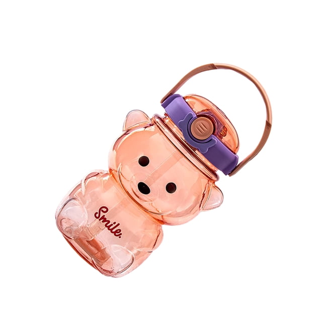 Moyic Taza de oso, botella de bebida, regalo de cumpleaños, contenedor de agua, mano de obra, gran capacidad, regalo dulce, tazas para beber Teteras Púrpura 1000ML