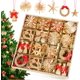 thumbnail image 1 of Decoraciones para árboles de Navidad, 56 piezas de decoraciones para árboles de paja, adorno de paja para árbol de Navidad, colgante de paja para árbol de Navidad, colgante de paja natural, 1 of 5