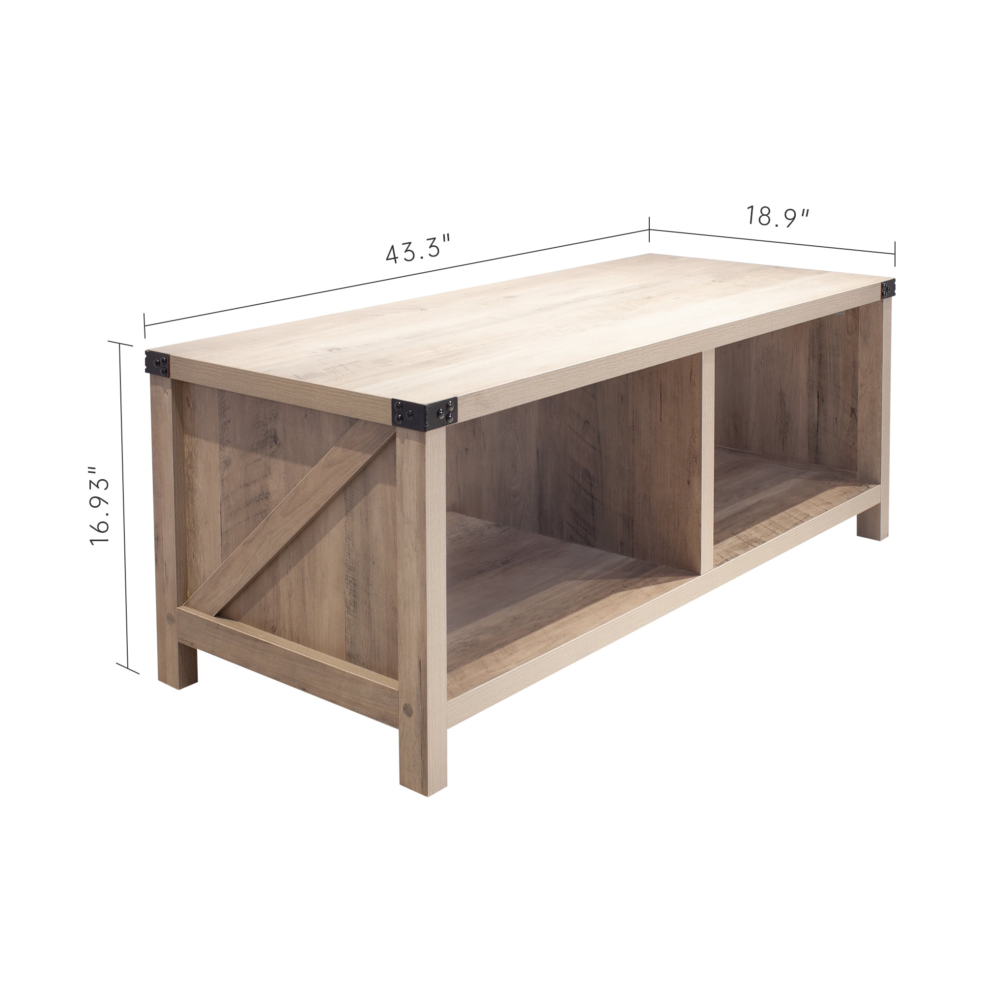 Kadyn 2-Tier Wood Coffee Table, Sofa Center Table for Living Room, Tea Table with Shelf, Oak Kadyn 2-Tier Wood Coffee Table, Sofa Center Table for Living Room, Tea Table with Shelf, Oak