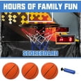 PEXMOR Foldable Electronic Arcade Basketball Game, w/ 3 Basketballs