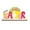 Yellow, variant on Easter Bunny Wooden Tabletop Decoration Colorful Freestanding Letters with Floral Design for Holiday Display