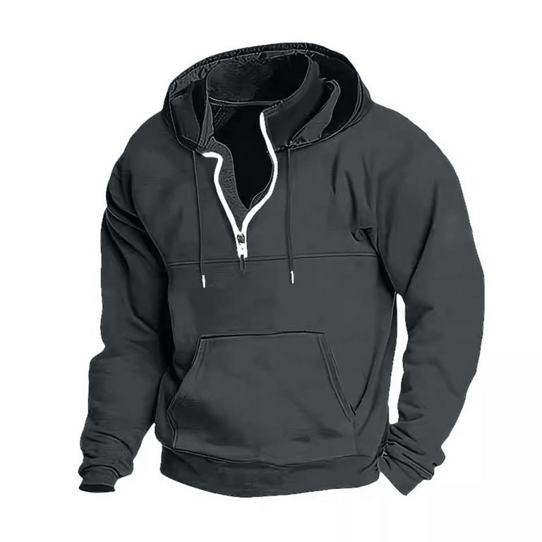 Ovticza Mens 1/4 Zip Sweatshirts Pullover Hoodies Stand Ovticza Mens 1/4 Zip Sweatshirts Pullover Hoodies Stand