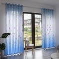thumbnail image 3 of Cortina opaca de poliéster para ventana, cortina opaca para dormitorio, decoración para sala de estar (azul), 3 of 8