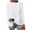 White#6, variant on Fesfesfes Womens Trendy Tee Fall Solid Color Classic Round Neck Slim Long Sleeved Yoga Suit T-Shirt Tops Loose Comfy Lightweight Tops(Purple#1,XL)