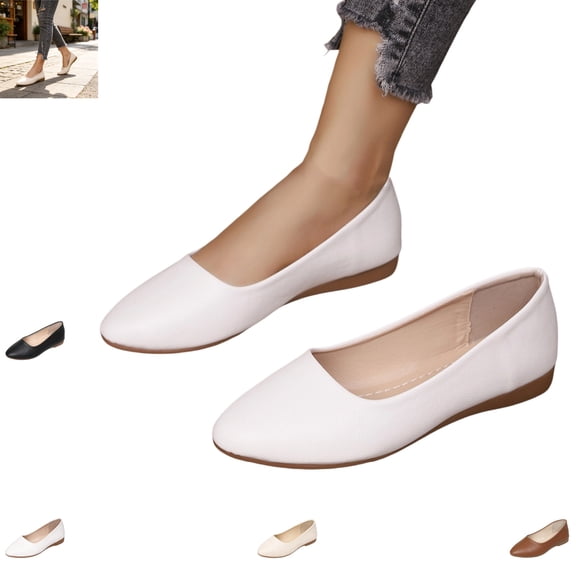 YOUYEDIAN Loafers for Women Pointed Toe Slip On Comfy Fashion Low Heel Versatile Flats Casual Outdoor Walking Shoes